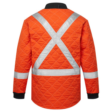 Portwest IUS417 Enhanced Visibility X-Back Quilted Freezer Jacket