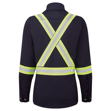 Portwest IUS673 Women's Enhanced Visibility X-Back Deluxe Work Shirt