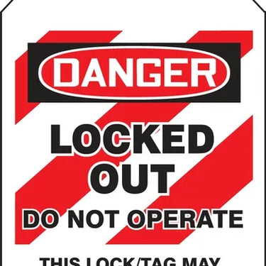 Tab Tag: Lockout Out - 25 Pack – Lockout/Tagout