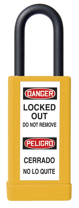 Brass Body Padlock With Plastic Cover - 3 Inch Body – Lockout/Tagout
