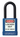 PLASTIC BODY ALUMINUM PADLOCKS WITH DIELECTRIC POLY-WRAP STEEL SHACKLE
