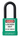 PLASTIC BODY ALUMINUM PADLOCKS WITH DIELECTRIC POLY-WRAP STEEL SHACKLE