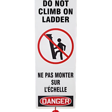 Bilingual Ladder Lockout Kit OSHA Danger: Do Not Climb On Ladder – Lockout/Tagout