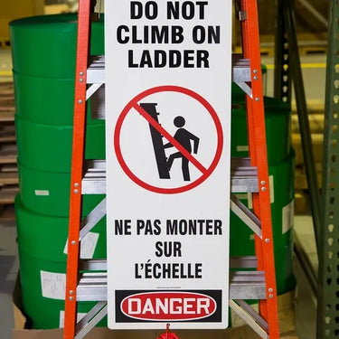 Bilingual Ladder Lockout Kit OSHA Danger: Do Not Climb On Ladder – Lockout/Tagout