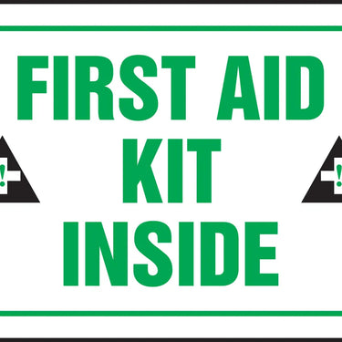 Safety Label: First Aid Kit Inside – Signs & Labels