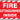 Fire Extinguisher Label: Fire Extinguisher Inside (Striped)