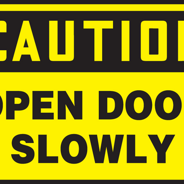 OSHA Caution Safety Sign: Open Door Slowly – Signs & Labels