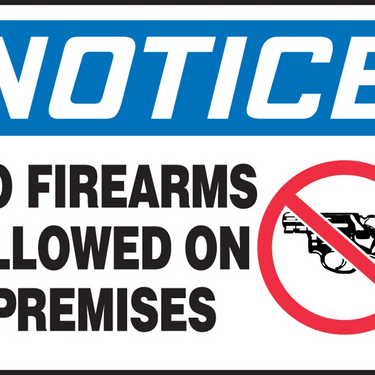 OSHA Notice Safety Sign: No Firearms Allowed On Premises – Signs & Labels