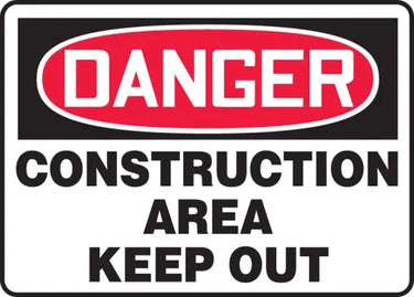 OSHA Danger Safety Sign: Construction Area - Keep Out – Signs & Labels
