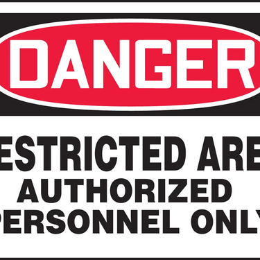 OSHA Danger Safety Sign: Restricted Area - Authorized Personnel Only – Signs & Labels