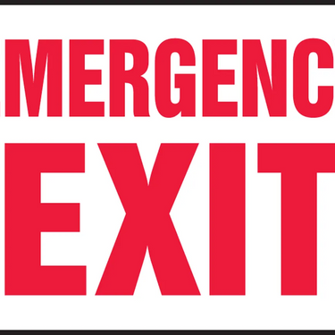Safety Sign: Emergency Exit – Signs & Labels
