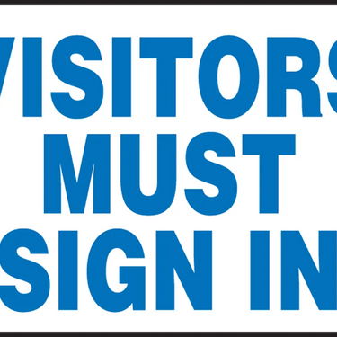 Safety Sign: Visitors Must Sign In – Signs & Labels
