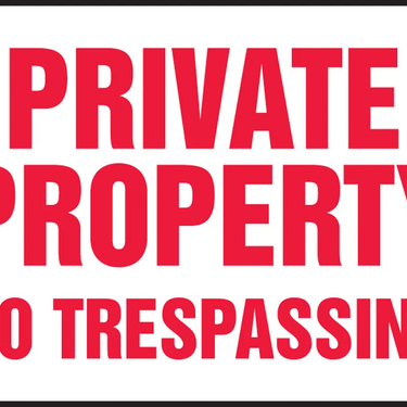 Safety Sign: Private Property - No Trespassing – Signs & Labels