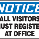 OSHA Notice Safety Sign: All Visitors Must Register At Office – Signs & Labels