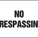 Safety Sign: No Trespassing – Signs & Labels