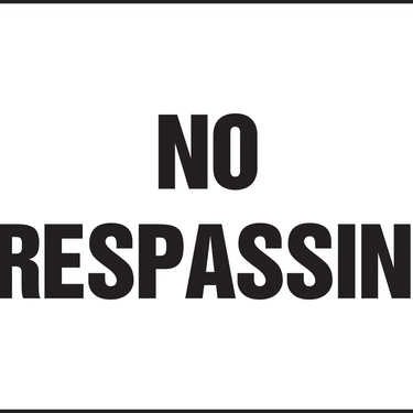 Safety Sign: No Trespassing – Signs & Labels