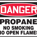 OSHA Danger Safety Sign: Propane- No Smoking- No Open Flames – Signs & Labels