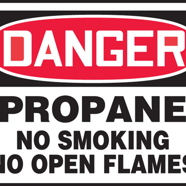 OSHA Danger Safety Sign: Propane- No Smoking- No Open Flames – Signs & Labels