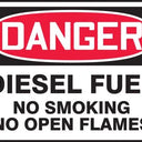 OSHA Danger Safety Sign: Diesel Fuel - No Smoking - No Open Flames – Signs & Labels