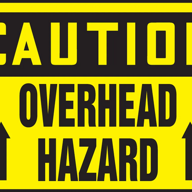 OSHA Caution Safety Sign: Overhead Hazard – Signs & Labels
