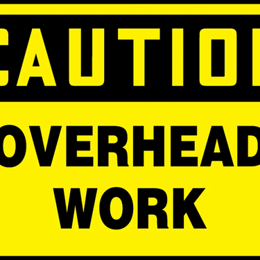 OSHA Caution Safety Sign: Overhead Work – Signs & Labels
