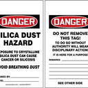 OSHA Danger Safety Tag: Silica Dust Hazard – Lockout/Tagout