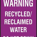 Safety Tag: Warning - Recycled/Reclaimed Water Do Not Drink – Lockout/Tagout