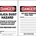 OSHA Danger Safety Tag: Silica Dust Hazard – Lockout/Tagout