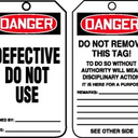 OSHA Danger Safety Tag: Defective - Do Not Use – Lockout/Tagout
