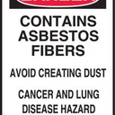 OSHA Danger Safety Tag: Contains Asbestos Fibers - Avoid Creating Dust - Cancer and Lung Disease Hazard – Lockout/Tagout