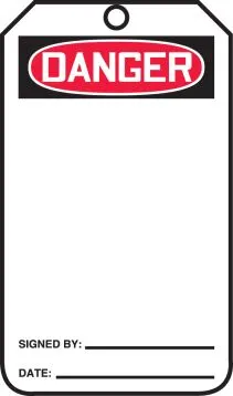 Jumbo OSHA Danger Safety Tag: Blank – Lockout/Tagout