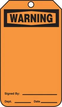 OSHA Warning Safety Tag: Blank/Do Not Remove – Lockout/Tagout