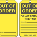 Safety Tag: Out Of Order – Lockout/Tagout