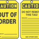 OSHA Caution Safety Tag: Out Of Order – Lockout/Tagout