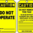 Jumbo OSHA Caution Safety Tag: Do Not Operate – Lockout/Tagout