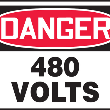 OSHA Danger Safety Sign: 480 Volts – Signs & Labels