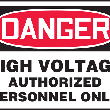OSHA Danger Safety Sign: High Voltage - Authorized Personnel Only – Signs & Labels