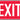 Safety Sign: Exit (White on Red)
