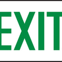 Safety Sign: Exit (Green on White) – Signs & Labels