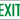 Safety Sign: Exit (Green on White)