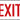 Safety Sign: Exit (Red on White)