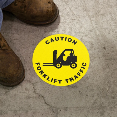 Floor Sign: Caution - Forklift Traffic (Graphic) – Signs & Labels