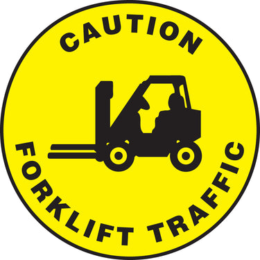 Floor Sign: Caution - Forklift Traffic (Graphic) – Signs & Labels
