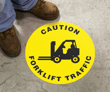 Floor Sign: Caution - Forklift Traffic (Graphic) – Signs & Labels