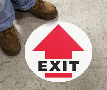 Floor Sign: Exit (Arrow) – Signs & Labels