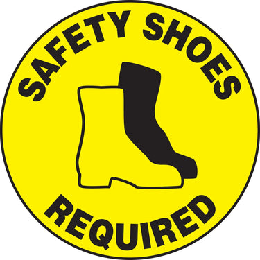 Floor Sign: Safety Shoes Required (Graphic) – Signs & Labels
