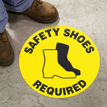 Floor Sign: Safety Shoes Required (Graphic) – Signs & Labels