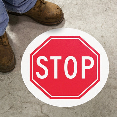 Floor Sign: Stop – Signs & Labels