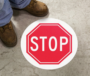 Floor Sign: Stop – Signs & Labels