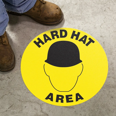 Floor Sign: Hard Hat Area – Signs & Labels